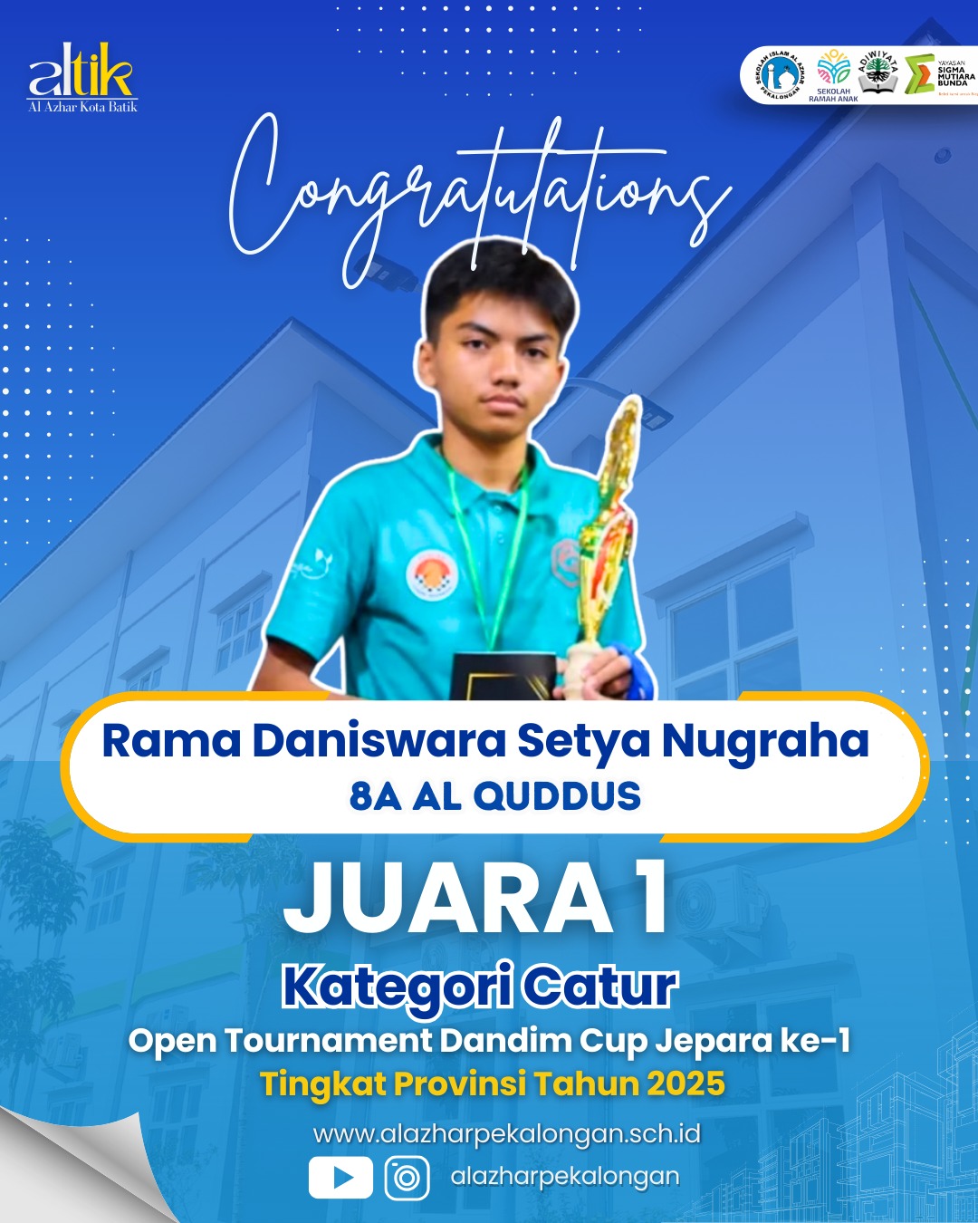 Juara 1 Catur Tingkat Kota Pekalongan