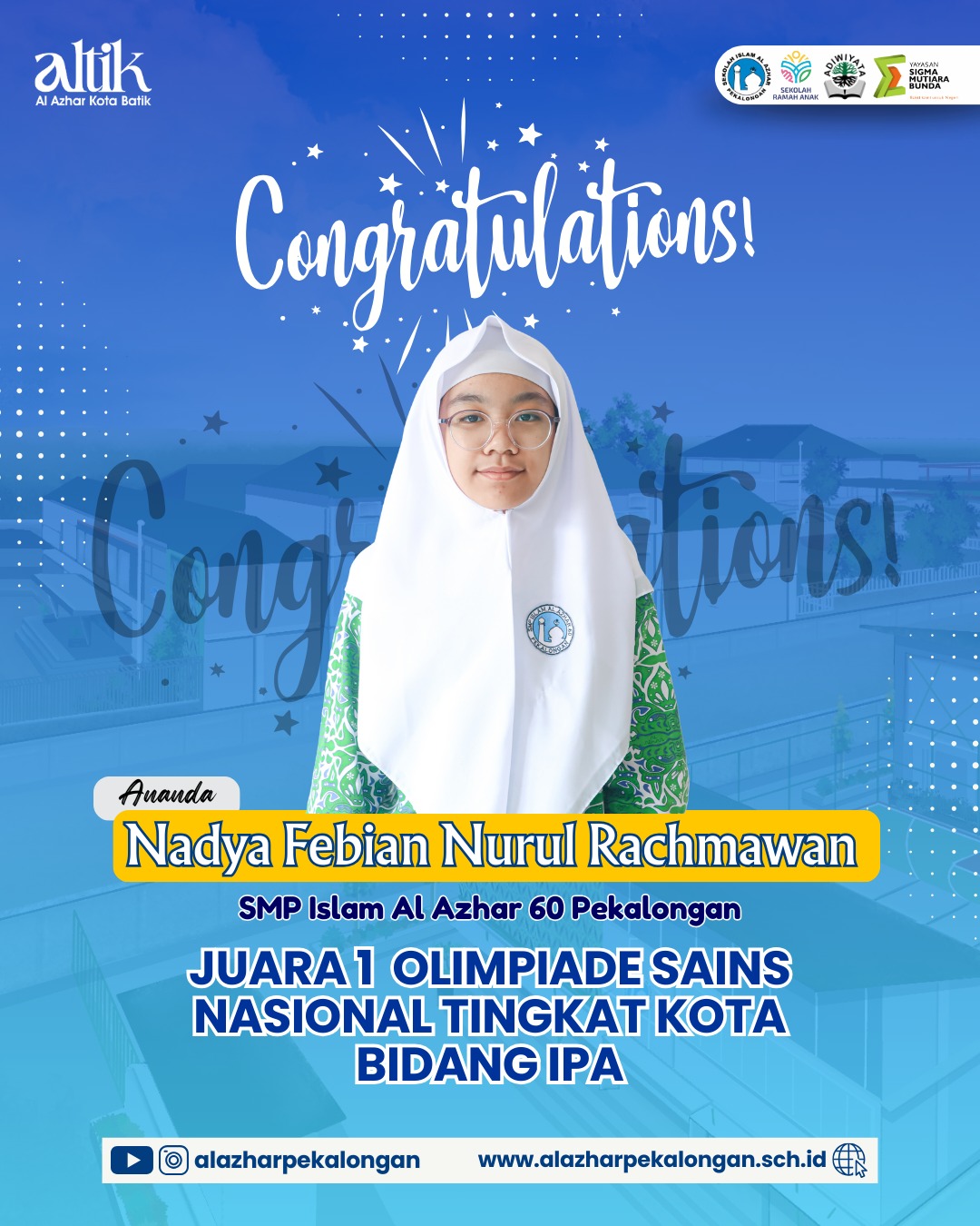 Juara 1 Olimpiade Sains Nasional Tingkat Kota – Bidang IPA!